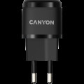 Canyon, PD 20W Input: 100V-240V, Output: 1 port charge: USB-C:PD 20W (5V3A/9V2.22A/12V1.66A) , Eu plug, Over- Voltage ,  over-heated, over-current and short circuit protection Compliant with CE RoHs,ERP. Size: 68.5*29.2*29.4mm, 32.5g, Black