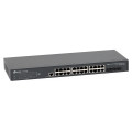 Switch TP-Link TL-SG3428X, Jetstream, managed L2+, 24× 10/100/1000 Mbps RJ45, 4× 10G SFP, 1× RJ45 Console Port, 1× Micro-USB Console Port, Fanless, Rack Mountable, Switching Capacity 128 Gbps, Packet Forwarding Rate 95.23 Mpps.
